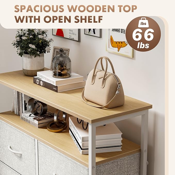 DUMOS 8 Drawer Fabric Dresser - Image 5