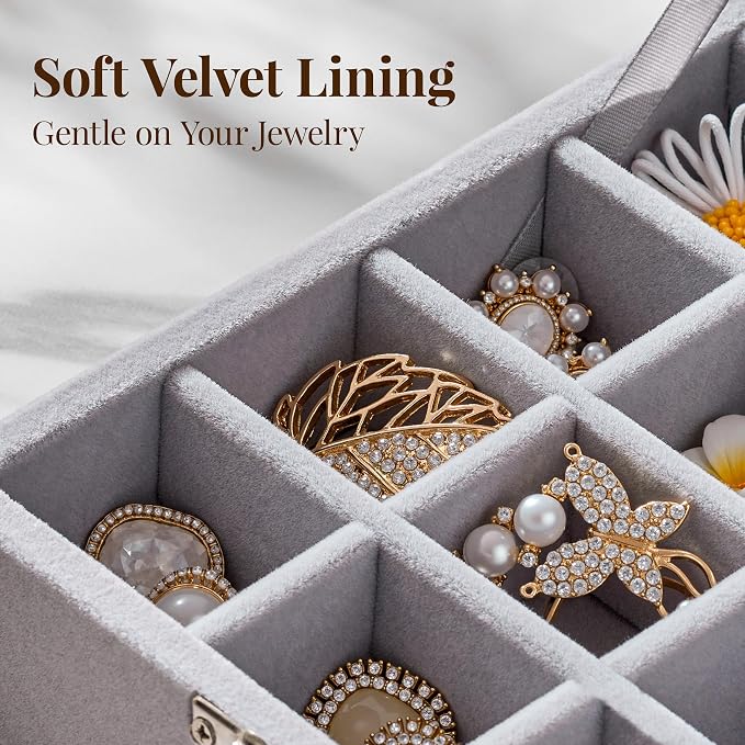 48 Grid Earring Organizer and Storage: Velvet Jewelry Tray - Image 4