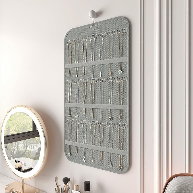 Hanging Jewelry Organizer Storage, 40 Pockets 36 Hooks Necklace Earring - Image 3