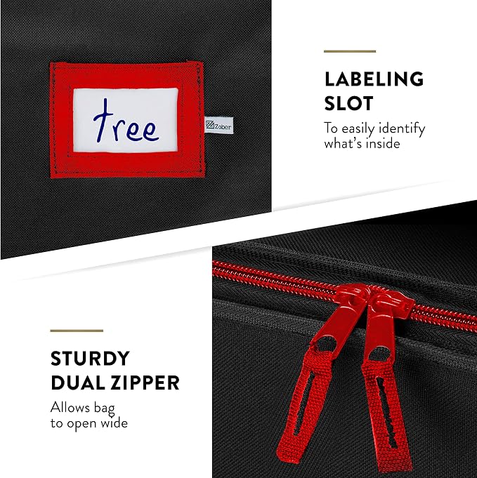 ZOBER 600D Oxford Fabric Rolling Christmas Tree Storage Bag - Image 7