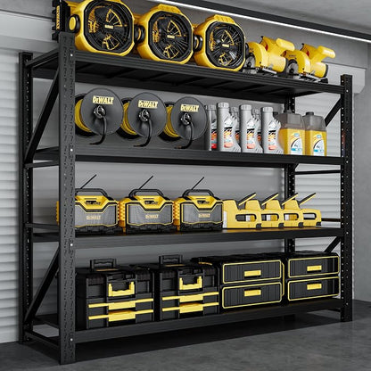 7000LBS Metal Garage Shelving Unit 79" W Storage Shelves Heavy Duty 4 Tier by ZAOUS