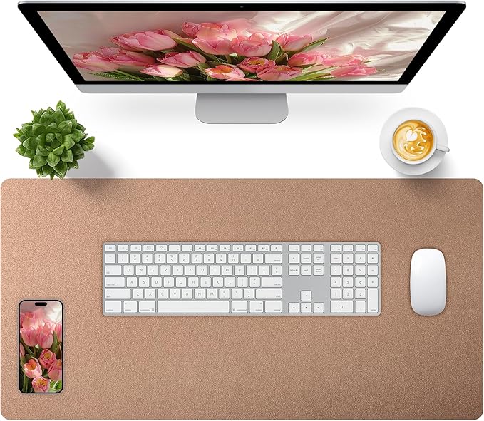 Bloss Gold Desk Mat 31.5x15.7 Inches, Desk Matt by Bloss