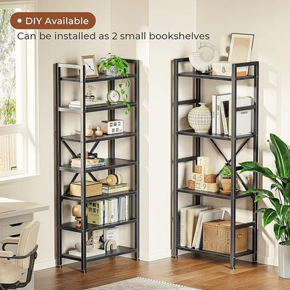 SUPERJARE Triple Bookshelf, Bookcase - Image 5