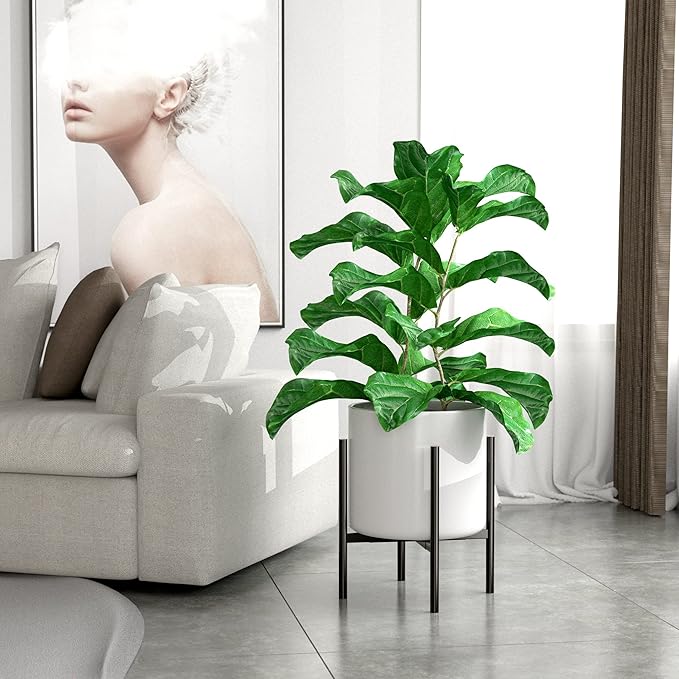EKNITEY Adjustable Plant Pot Stand: Indoor Outdoor Modern Flower Holder Metal - Image 4