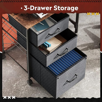 DEVAISE Mobile File Cabinet, Rolling Printer Stand - Image 5