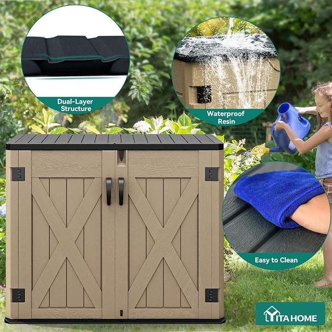 YITAHOME Outdoor Horizontal Storage Shed - Image 4