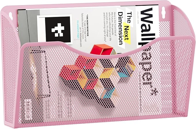 EasyPAG Wall File Organizer, Metal Mesh Hanging File Folder Holder by EasyPAG