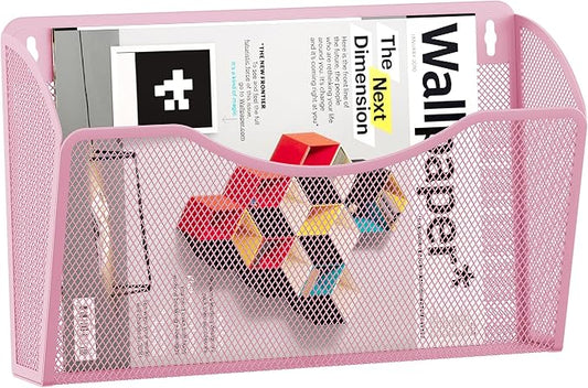EasyPAG Wall File Organizer, Metal Mesh Hanging File Folder Holder by EasyPAG