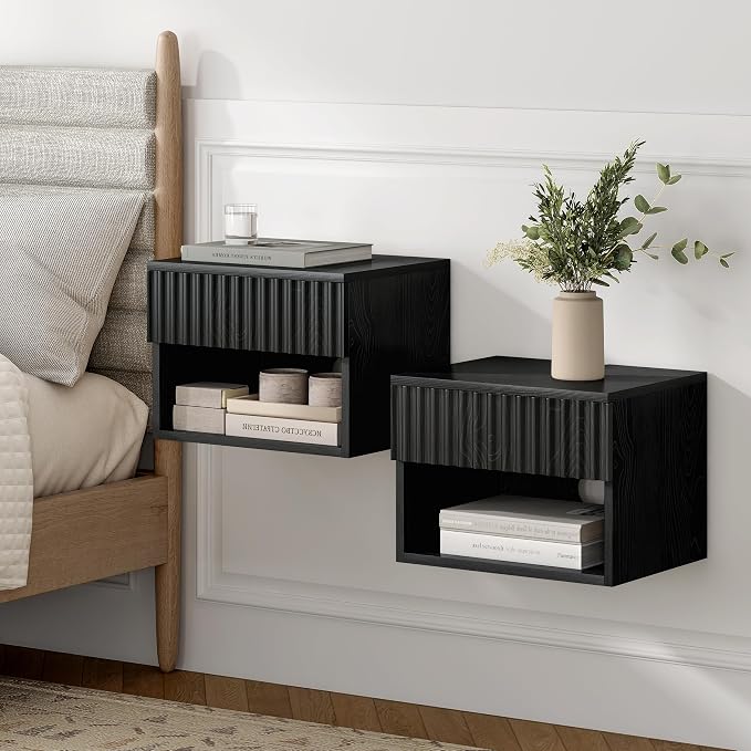 Floating Nightstands Set of 2 by MoomJiee