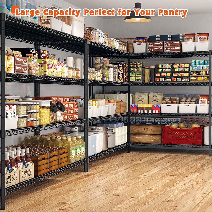 REIBII 60" W ×24" D×65.3" H, 4 Tier Wire Shelving 2878LBS Heavy Duty Steel - Image 6