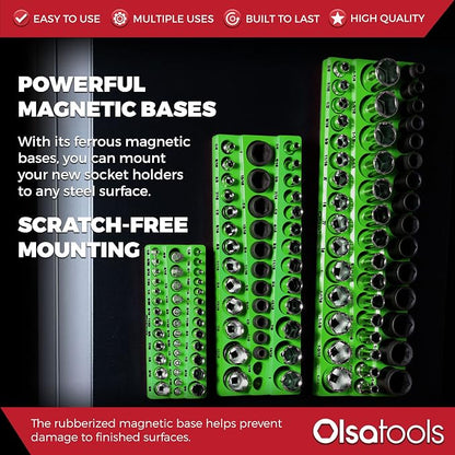 Olsa Tools Magnetic Socket Organizer | 6pc Socket Holder Kit | 1/2-Inch - Image 4
