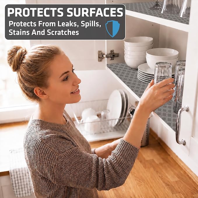 Drymate Premium Luxury Shelf & Drawer Liner, Thick Cushioned Fabric, - Image 2