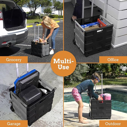 Ultra-Slim Rolling Collapsible Storage Pack-N-Roll Utility-carts, - Image 5