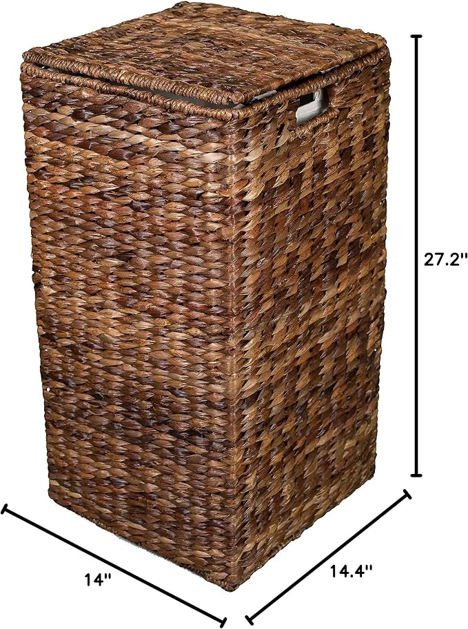 BIRDROCK HOME Seagrass Square Laundry Hamper - Image 7