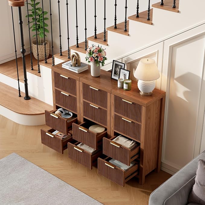 Modern 12-Drawer Solid Wood Dresser - Image 4