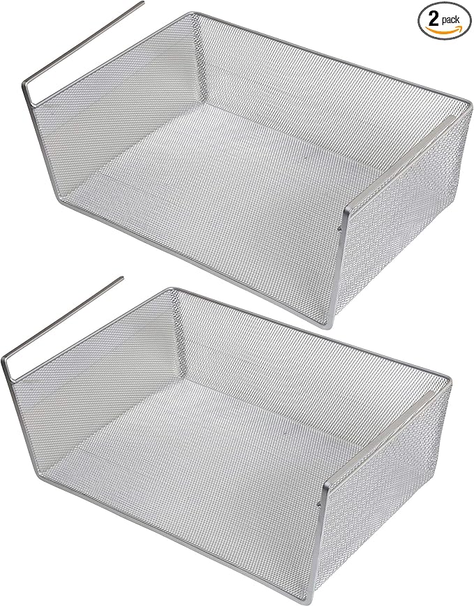 YBM Home Under Shelf Basket Mesh Stainless Steel Storage Under Cabinet Hanging by YBMHome