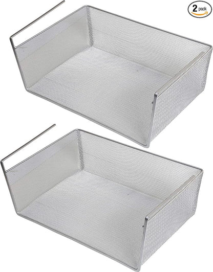 YBM Home Under Shelf Basket Mesh Stainless Steel Storage Under Cabinet Hanging by YBMHome