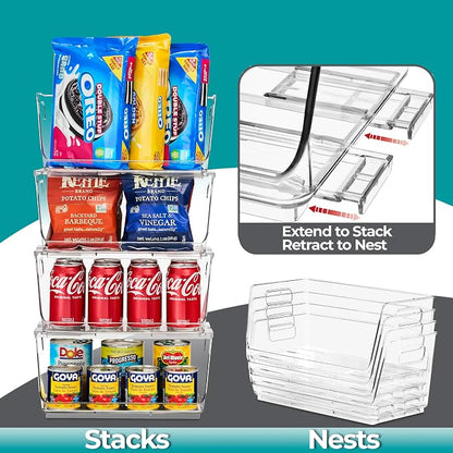 Sorbus Stackable Storage Bins Open Front - Image 5