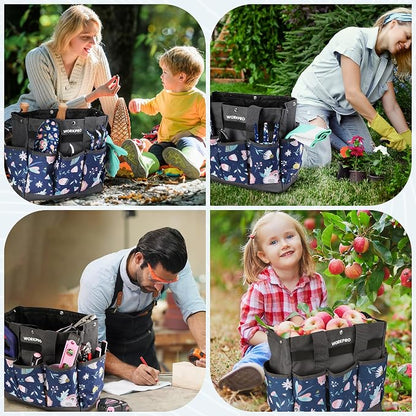 WORKPRO Garden Tool Bag, 9-Pocket Heavy Duty Oxford Tote Bag, Gardening Tool - Image 2