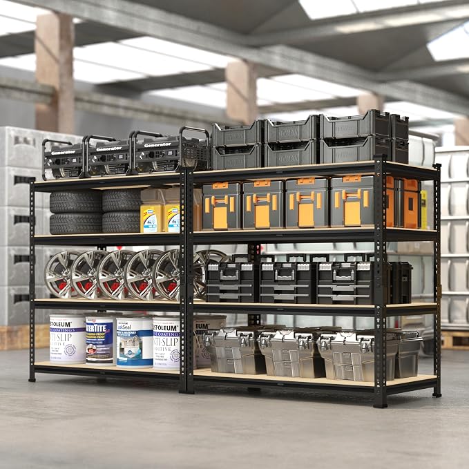 PrimeZone 40" W x 20" D x 59" H Heavy Duty Storage Shelves, 4 Tier Adjustable - Image 2
