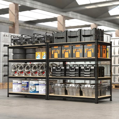 PrimeZone 40" W x 20" D x 59" H Heavy Duty Storage Shelves, 4 Tier Adjustable - Image 2