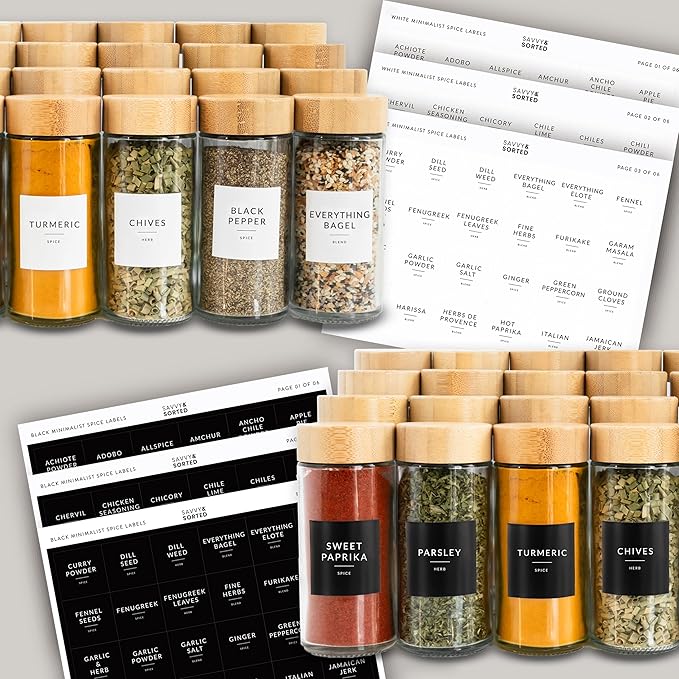 SAVVY & SORTED Glass Spice Jars - Image 5
