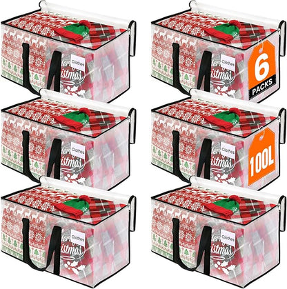 RoomHacks Clear Heavy Duty Extra Large Storage Bags, Reinforced Handles and by RoomHacks