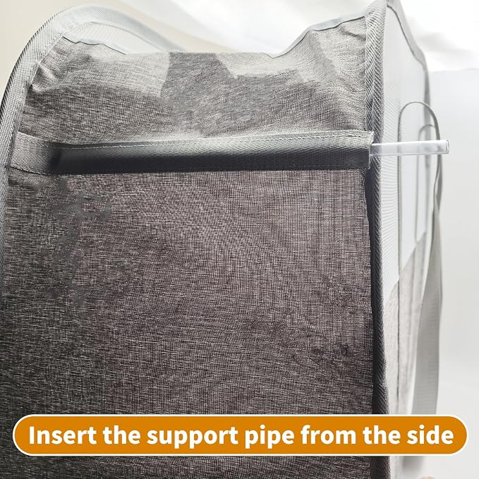 Large Collapsible Laundry Hamper, Breathable Mesh Design, Sturdy Steel Frame - Image 6