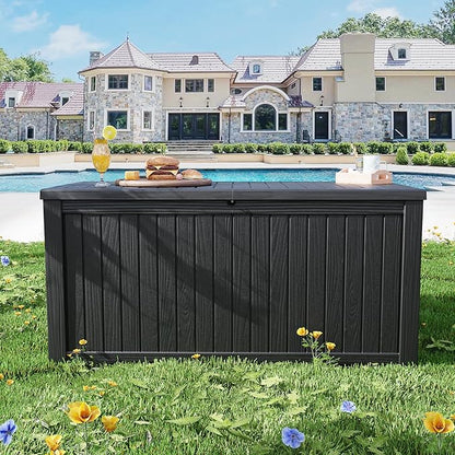 200 Gallon Resin Deck Box, Waterproof Outdoor Storage Bin - Image 7