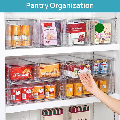 Vtopmart 7 Pack Stackable Storage Drawers, Easily Assemble Clear Plastic - Image 6