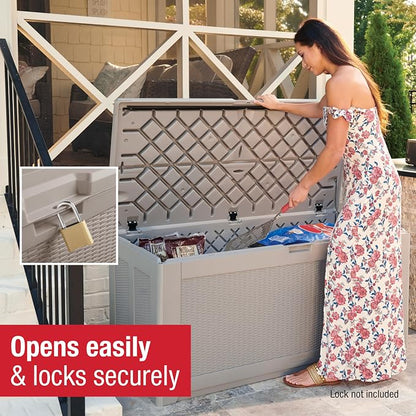 Rubbermaid Extra Large Resin Outdoor Storage Deck Box, Weather Resistant - Image 6
