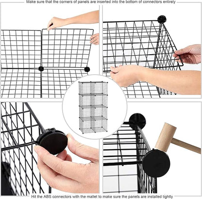 C&AHOME Wire Cube Storage, 8-Cube Organizer Metal C Grids Storage, Storage Bins - Image 7