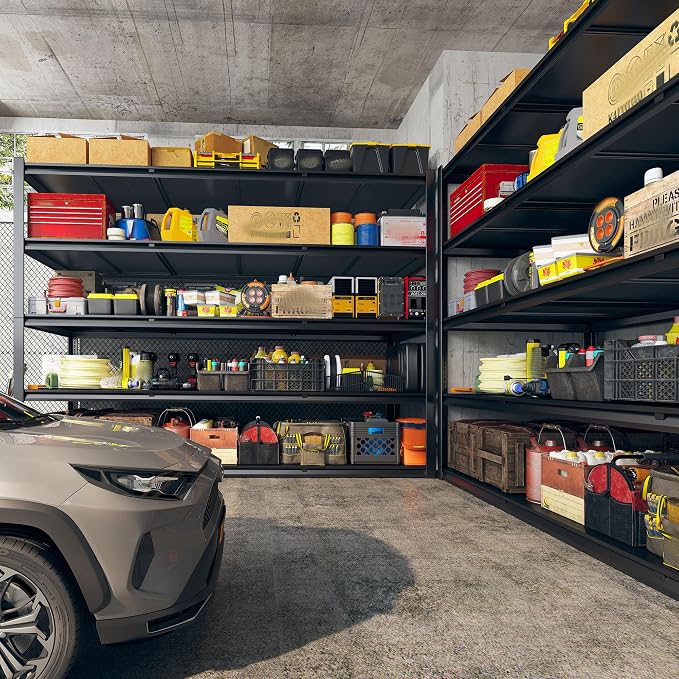 REIBII 60" W Garage Shelving Heavy Duty, 3000LBS Freestanding Metal Shelves - Image 7