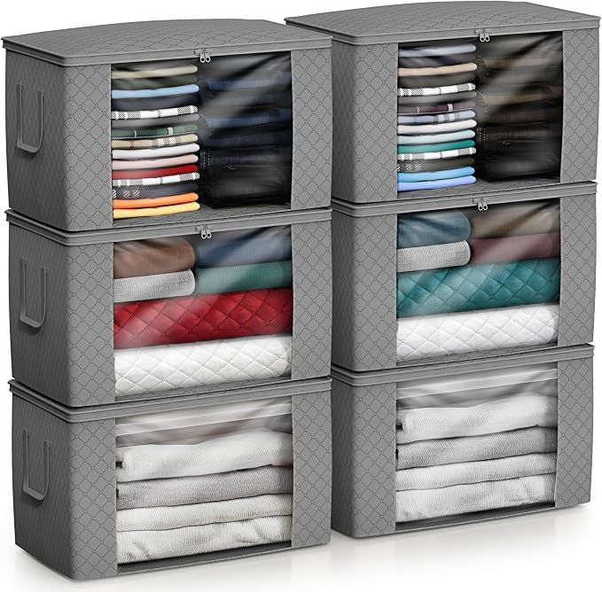 Sorbus Foldable Storage Bag Organizers, Large Clear Window & Carry Handles - Image 8