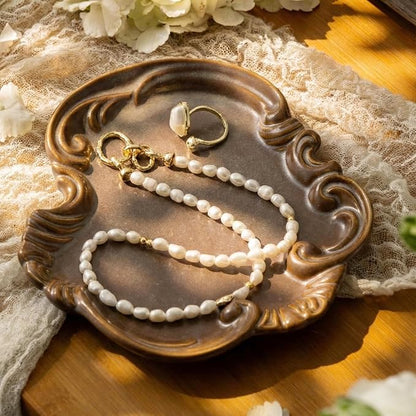 Jewelry Dish, Ring Dish, Ceramic Jewelry Tray, Trinket Dish, Ring Holder Dish by LYEOBOH
