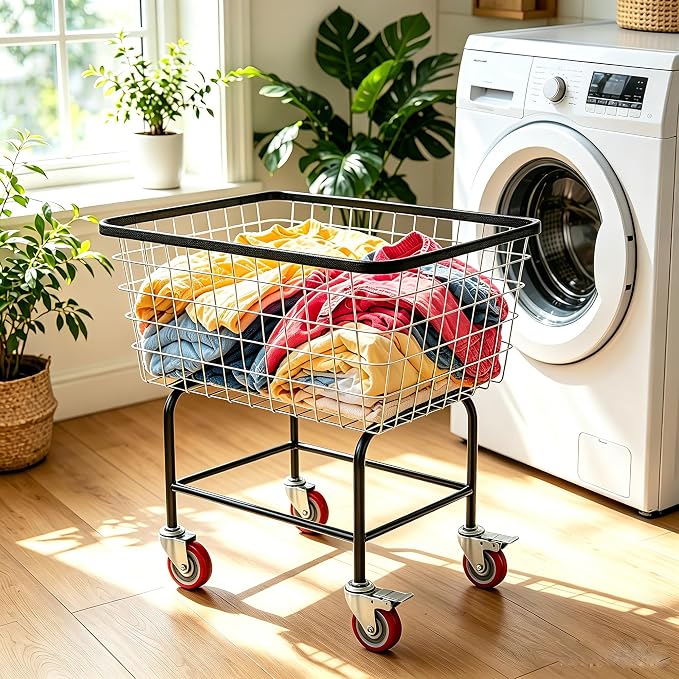 Large Rolling Laundry Cart by Ultym