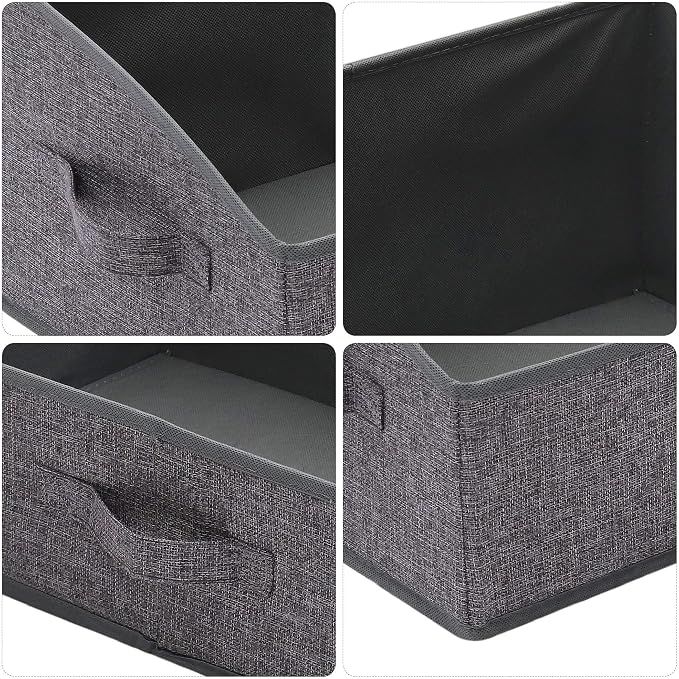 TENABORT 6 Pack Trapezoid Large Foldable Closet Storage Bins - Image 4