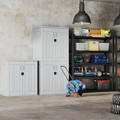 EHHLY Heavy Duty Tall Storage Cabinet Outdoor Weatherproof, 28 Cuft Garage - Image 7