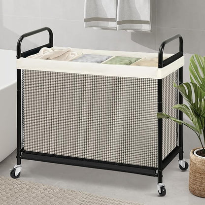 STO STO Laundry Hamper 4 Section, 140L Rolling Laundry Sorter Cart - Image 3