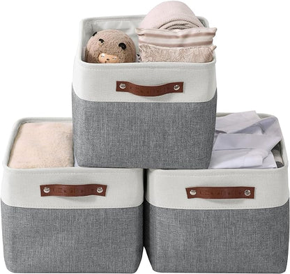 DECOMOMO Storage Bins, Extra Large Fabric Storage Baskets by DECOMOMO