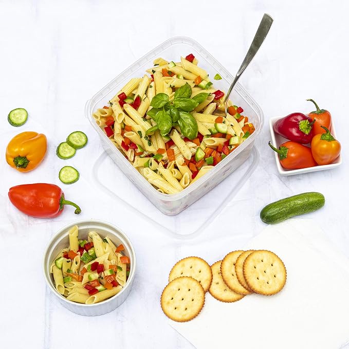 NYHI 32 oz 20 Pack Square Clear Deli Containers - Image 6