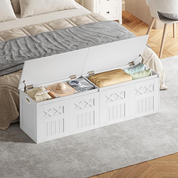Hzuaneri 59" Storage Bench, Lift Top, 268L/70 Gal Large Storage Chest | | 330lb - Image 2
