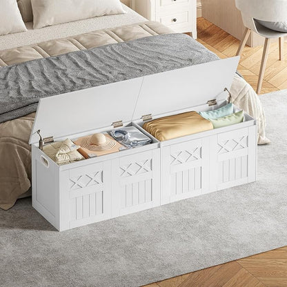 Hzuaneri 59" Storage Bench, Lift Top, 268L/70 Gal Large Storage Chest | | 330lb - Image 2