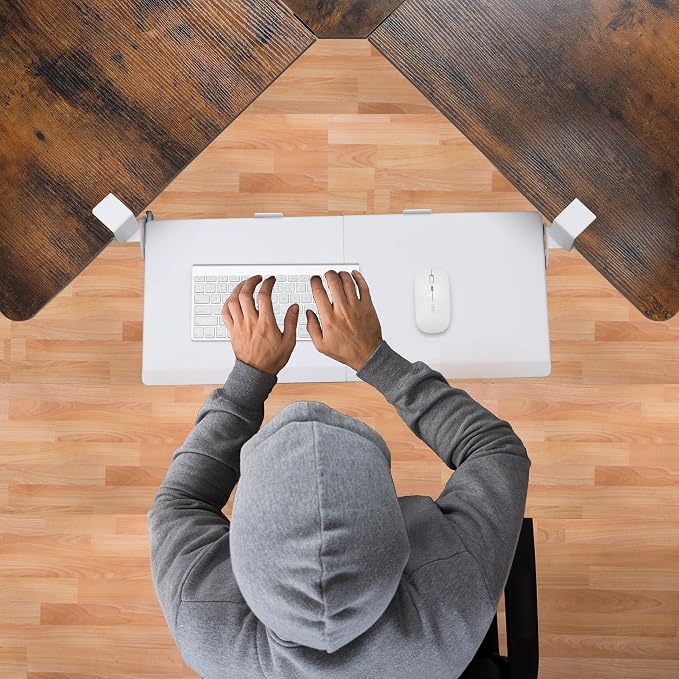 ETHU Keyboard Tray Under Desk, Ergonomic Corner Keyboard Tray - Image 6