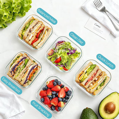 Vtopmart 5Pack 27oz Glass Storage Containers - Image 3