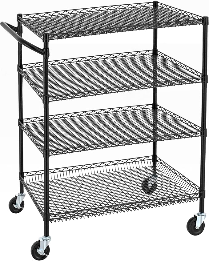 Finnhomy 4 Tier Heavy Duty Commercial Grade Rolling Cart by Finnhomy