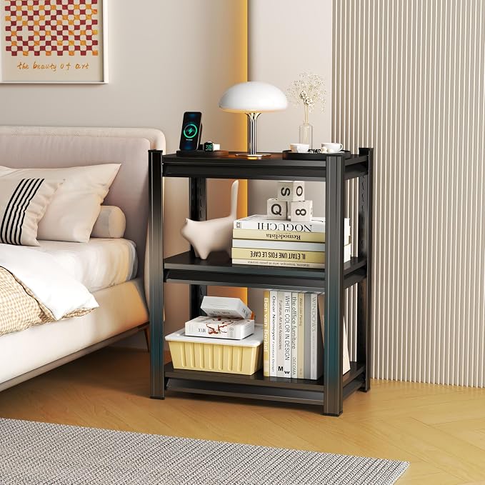 32'' Storage Shelves, 3Tier Garage Metal Shelving Unit, Adjustable, - Image 4