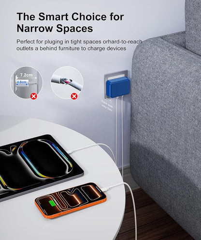 Fast Charger Block USB C, GaN 6 Port Charging Station Hub Cube, 100W Multiport - Image 4