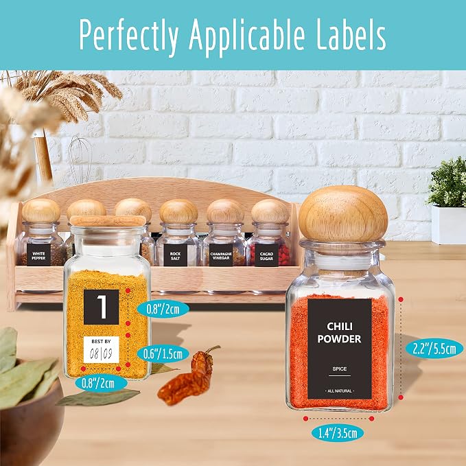 432 Removable Spice Labels, 396 Pre-Printed Herb Seed Seasoning Sauce Oil - Image 5