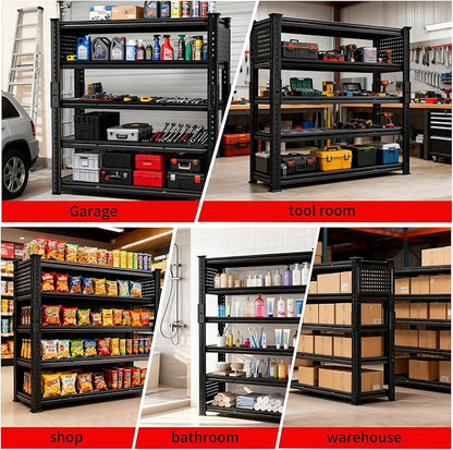 SILVEL 48.2" W Garage Shelving, 5000LBS Heavy Duty Metal Shelving, 2025 Grid - Image 9